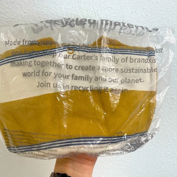 Carters Mustard Fleece Jumpsuit NWT 3 mo - Picture 2 of 2